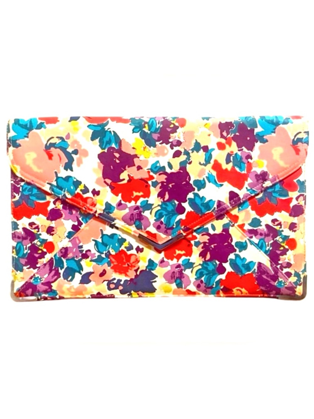 Urban Outfitters Kimchi Blue Oversized Colorful Floral Boho Envelope Clutch Rare